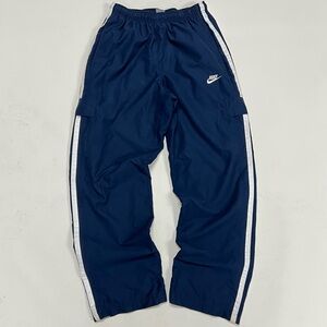 Nike Navy Blue Sweatpants with White Stripes